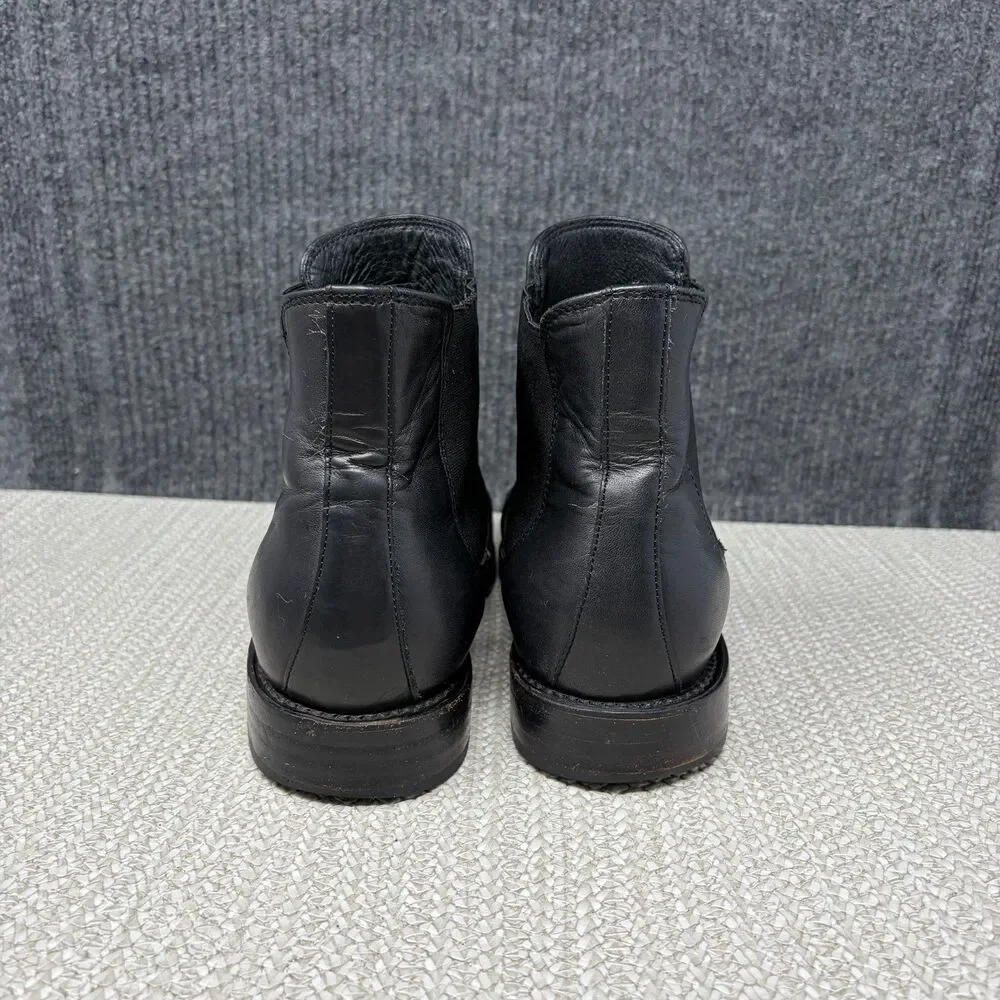 Thursday Boot Company Cavalier Chelsea Boots Black Leather Pull On Mens 8 US